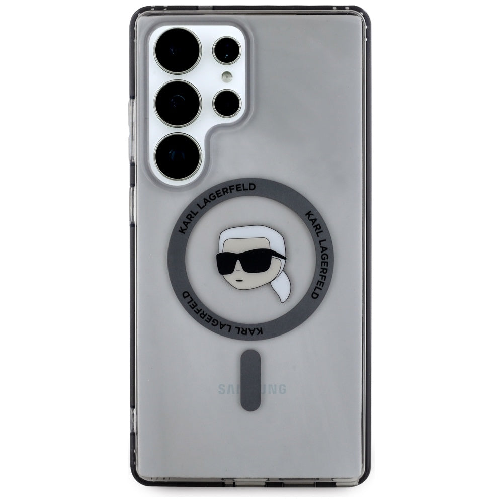 Futrola MagSafe za Samsung Galaxy S25 Ultra S938, Karl Lagerfeld, IML Karl's Head, Crna
