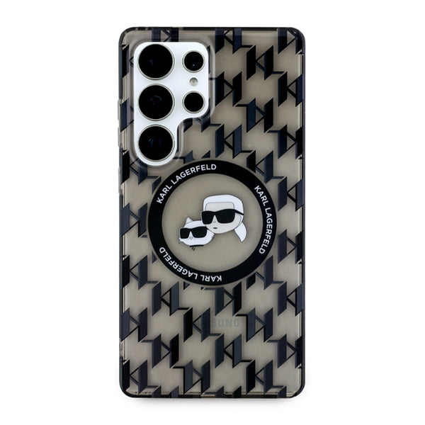 Futrola MagSafe za Samsung Galaxy S25 Ultra S938, Karl Lagerfeld, IML Monogram Karl & Choupette's Heads, Crna