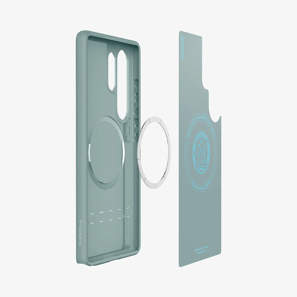 Husa MagSafe za Samsung Galaxy S25 Ultra S938, Spigen, Caseology Parallax, Zelena ACS09053