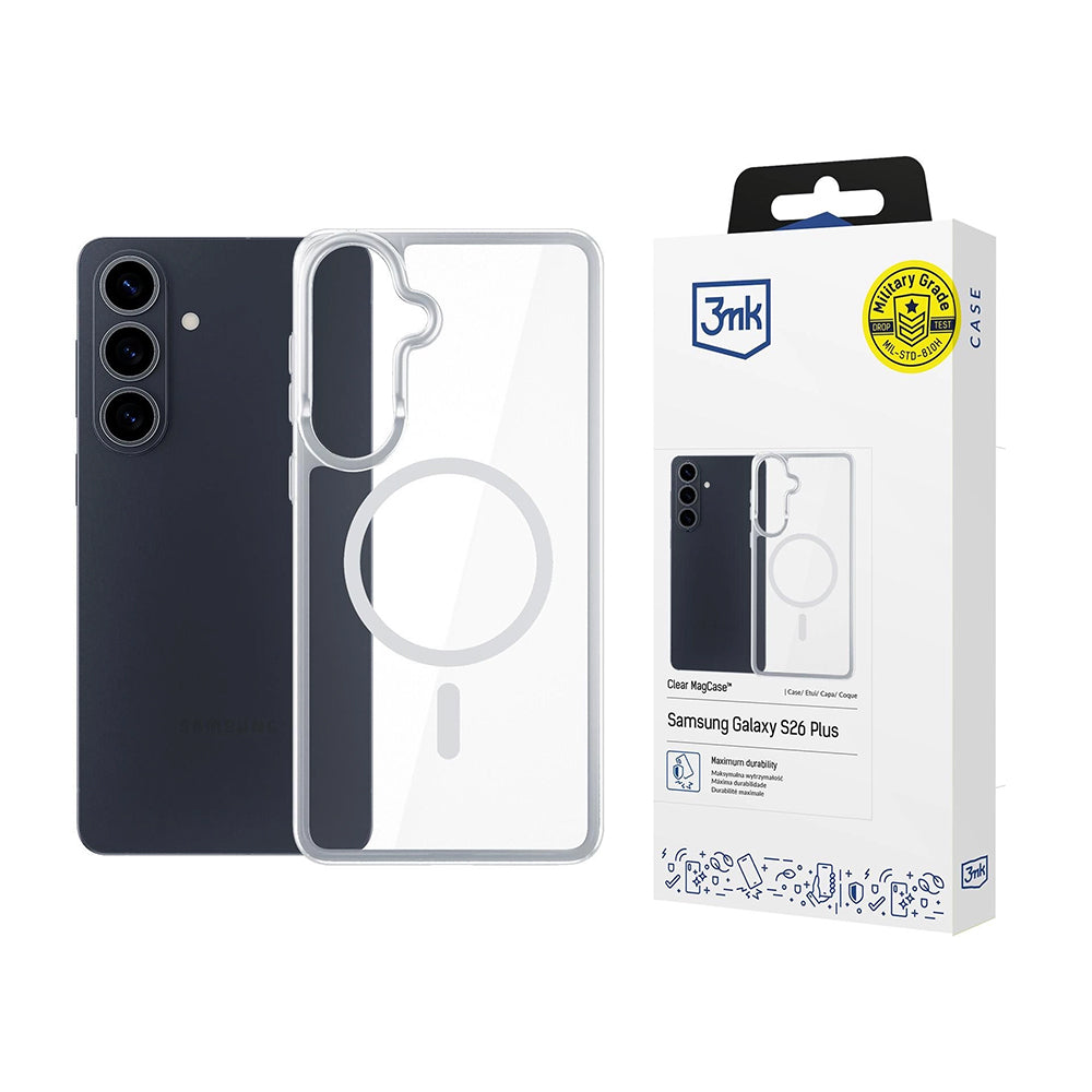 Futrola MagSafe za Samsung Galaxy S26 Plus S947, 3MK, Armor MagCase, Providna
