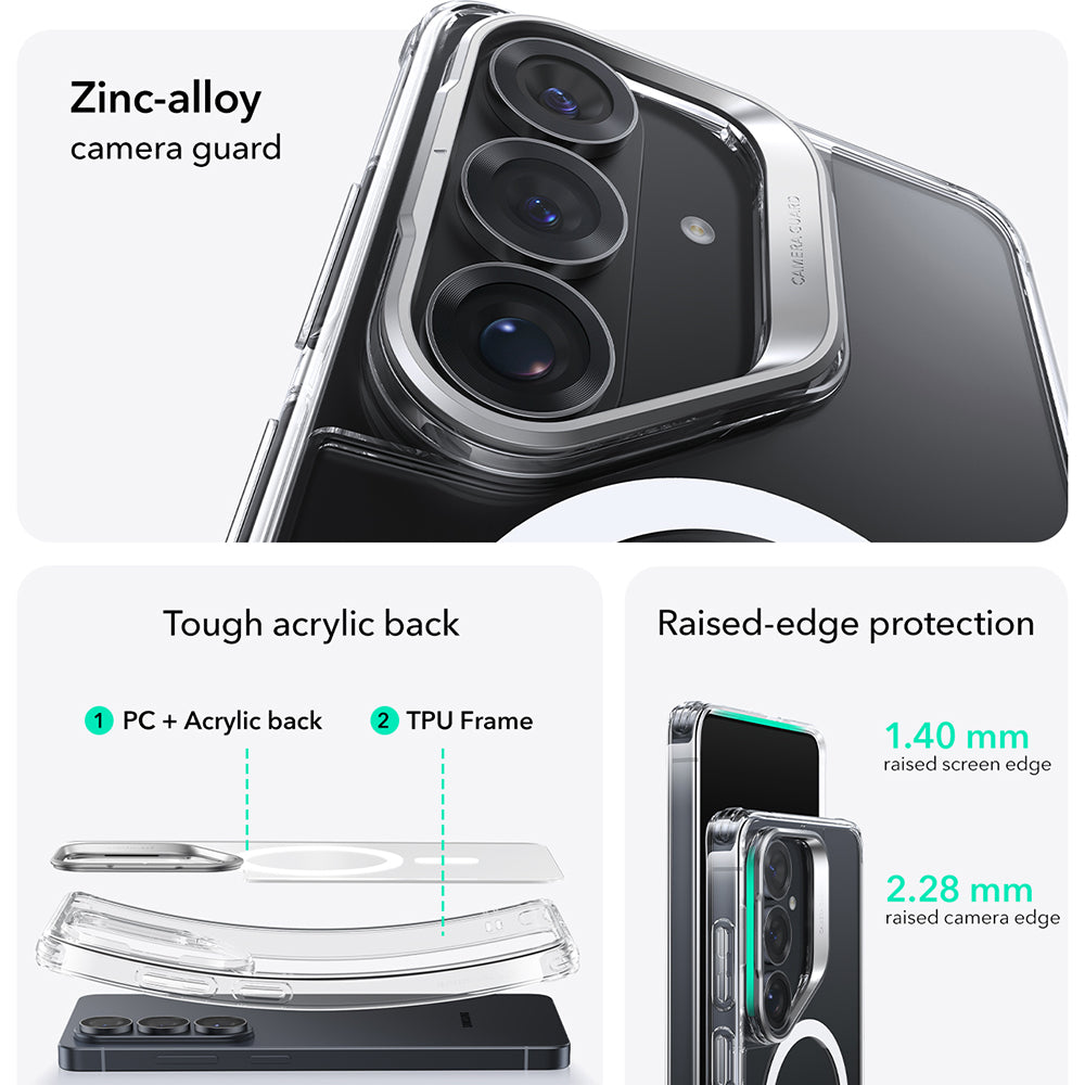 Futrola MagSafe za Samsung Galaxy S26 Plus S947, ESR, Classic Hybrid Kickstand, Providna