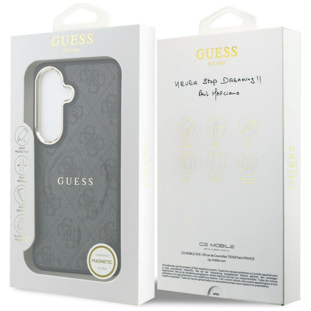 MagSafe futrola za Samsung Galaxy S26 Plus S947, Guess, 4G Embossed Ring, Crna