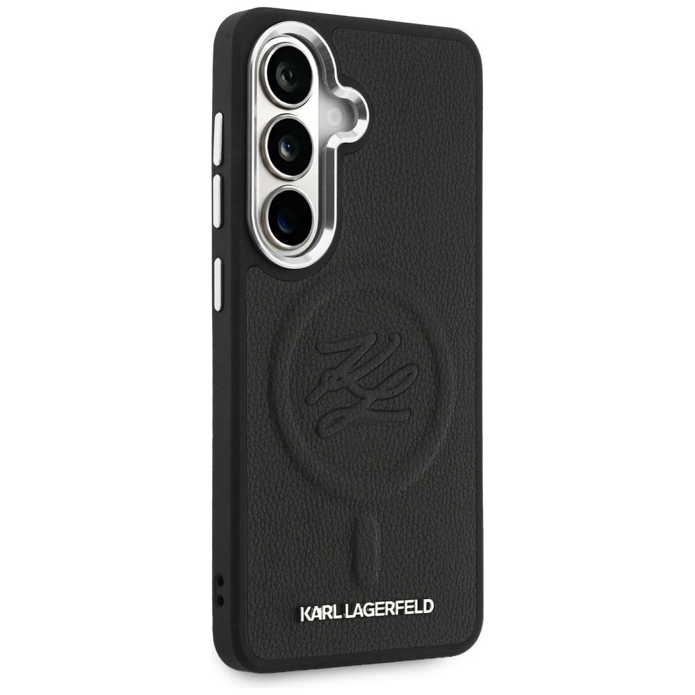 Futrola MagSafe za Samsung Galaxy S26 Plus S947, Karl Lagerfeld, Initial Logo Debossed, Crna