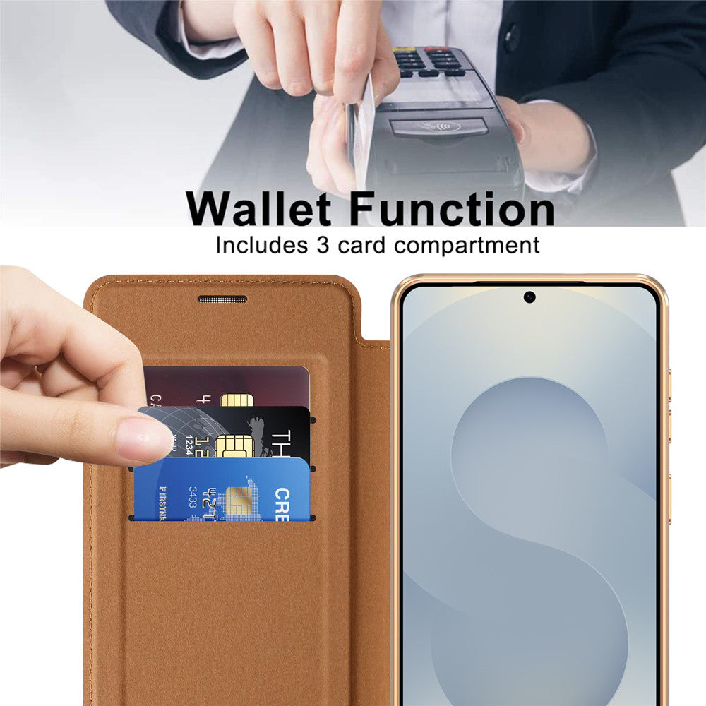 Futrola MagSafe za Samsung Galaxy S26 Plus, Techsuit, SmartMag Book, Braon