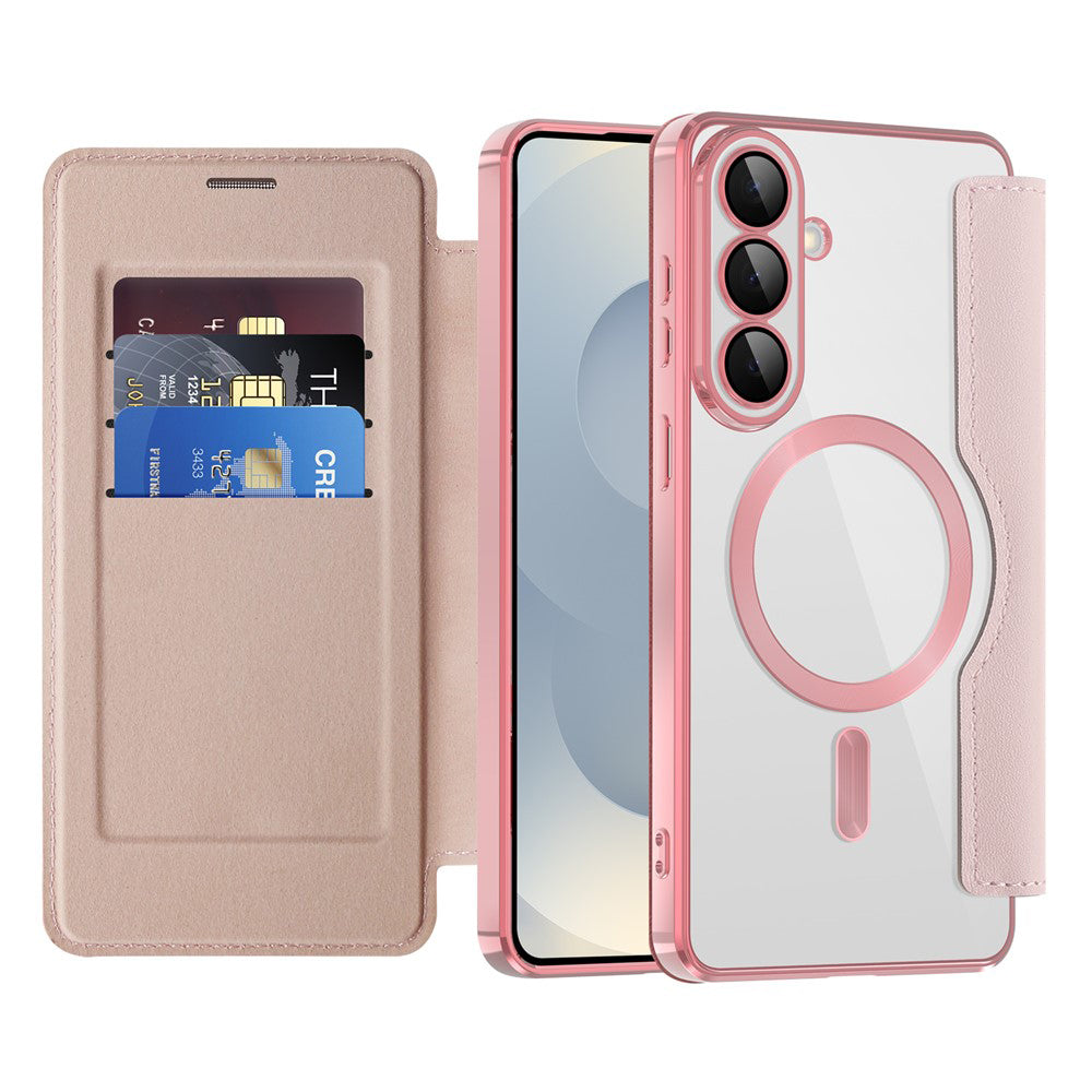 MagSafe futrola za Samsung Galaxy S26 Plus S947, Techsuit, SmartMag Book, Roze