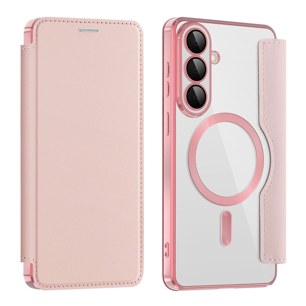 MagSafe futrola za Samsung Galaxy S26 Plus S947, Techsuit, SmartMag Book, Roze
