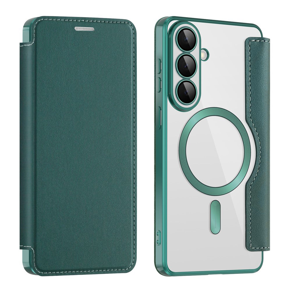 Futrola MagSafe za Samsung Galaxy S26 Plus, Techsuit, SmartMag Book, Zelena