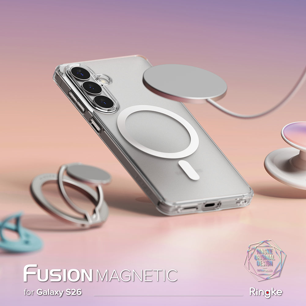 Futrola MagSafe za Samsung Galaxy S26 S942, Ringke, Fusion, Mat Transparent