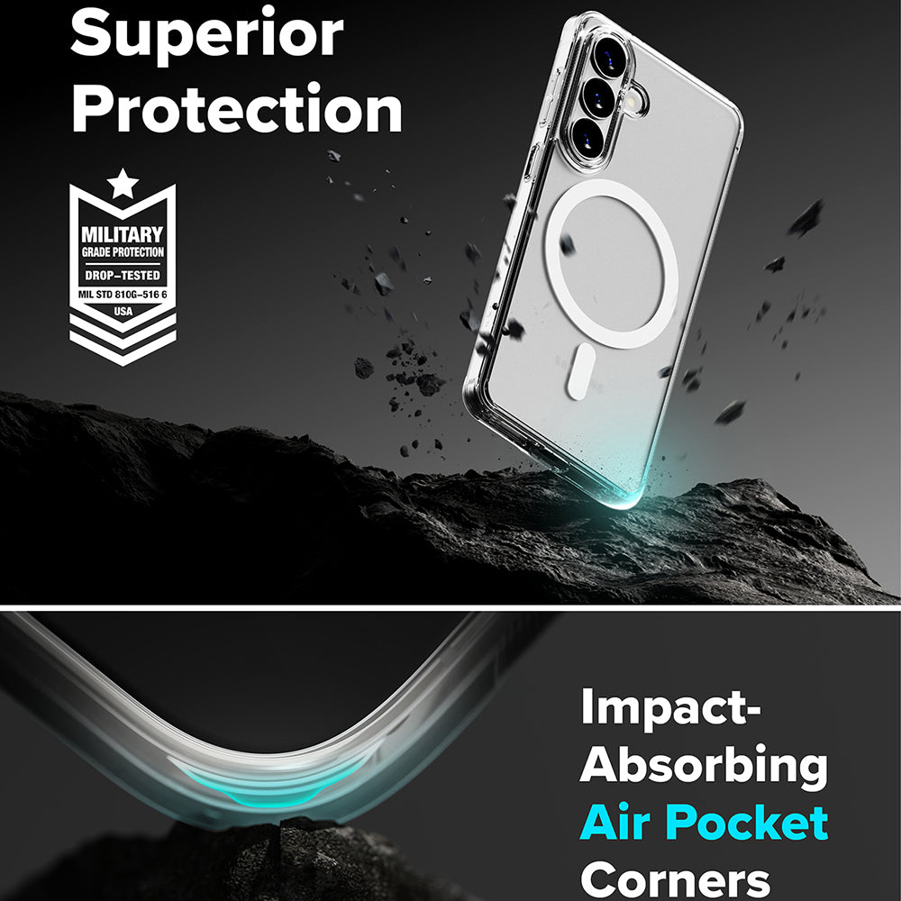 Futrola MagSafe za Samsung Galaxy S26 S942, Ringke, Fusion, Mat Transparent