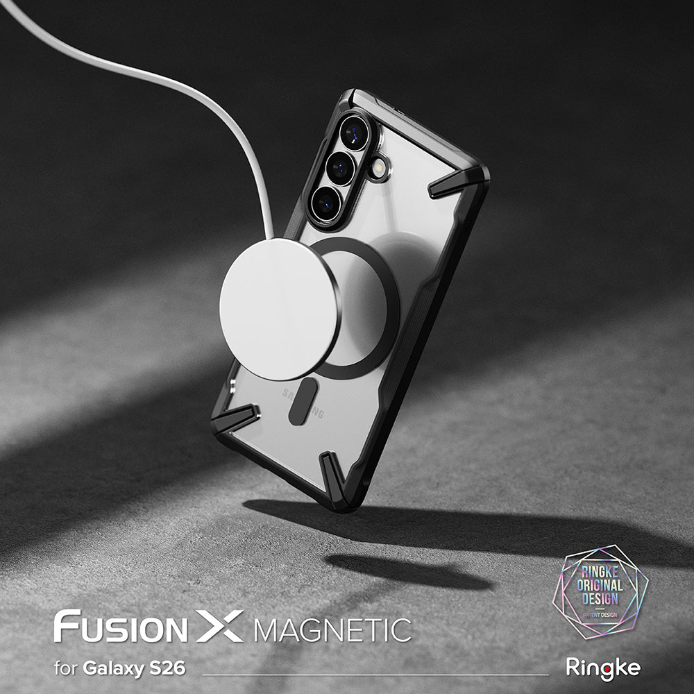Futrola MagSafe za Samsung Galaxy S26 S942, Ringke, Fusion X, Crna