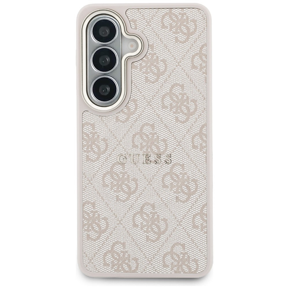 MagSafe futrola za Samsung Galaxy S26 S942, Guess, 4G Embossed Ring, Roze Crna