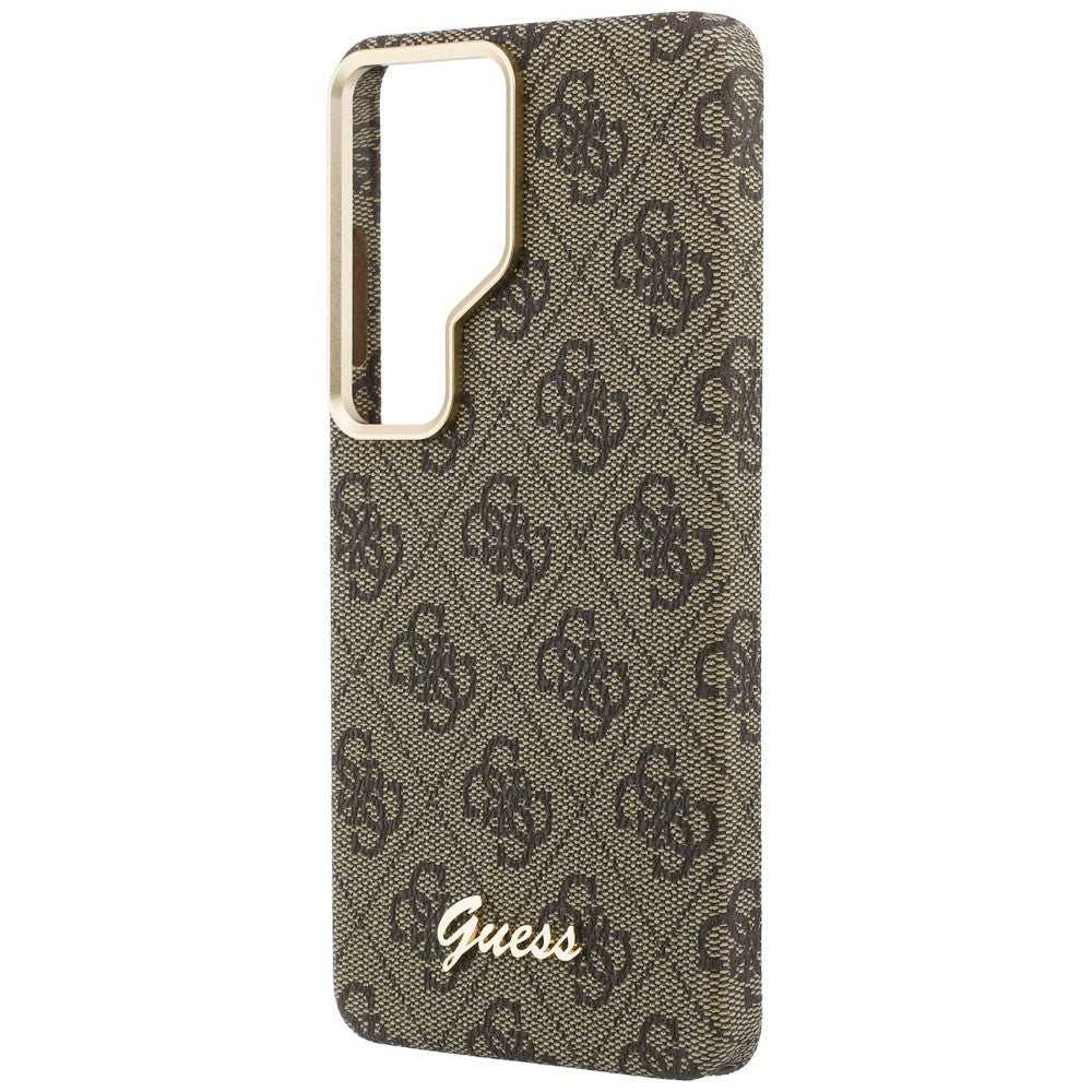 Futrola MagSafe za Samsung Galaxy S26 S942, Guess, 4G Script Logo, Braon