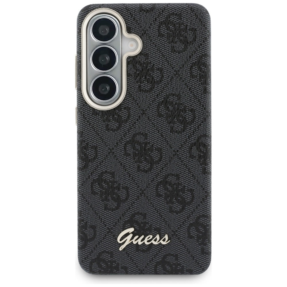 Futrola MagSafe za Samsung Galaxy S26 S942, Guess, 4G Script Logo, Crna