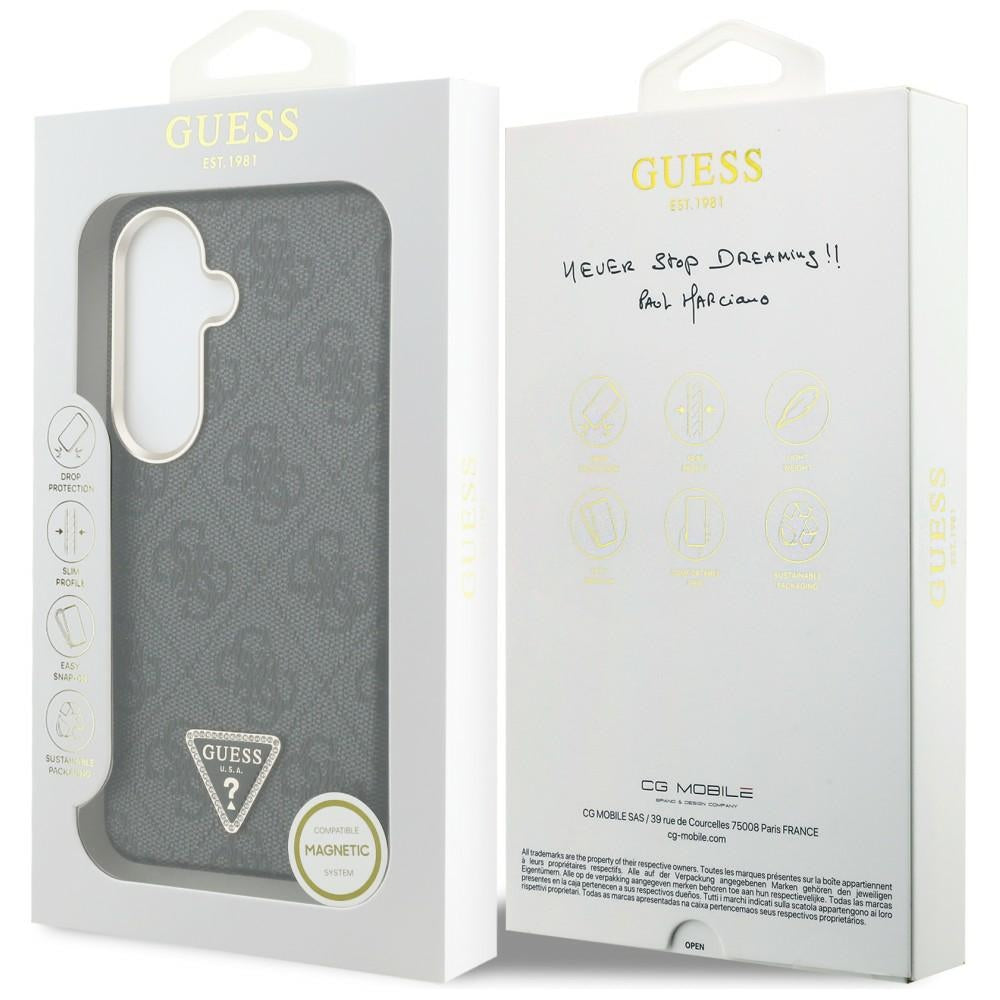 Futrola MagSafe za Samsung Galaxy S26 S942, Guess, 4G Triangle Logo, Crna