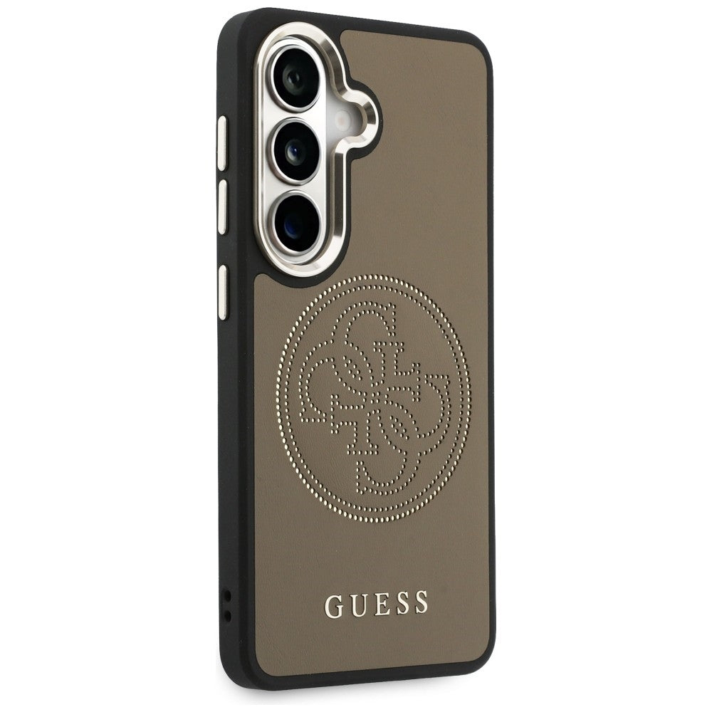 Husa MagSafe za Samsung Galaxy S26 S942, Guess, Perforated Logo, Braon