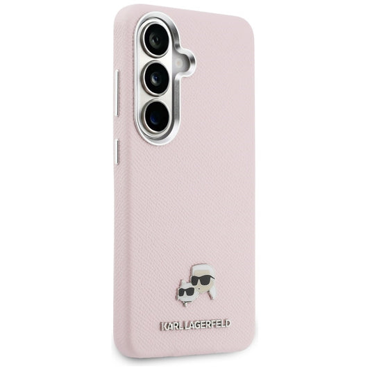Futrola MagSafe za Samsung Galaxy S26 S942, Karl Lagerfeld, Karl & Choupette Head's Pin, Roze