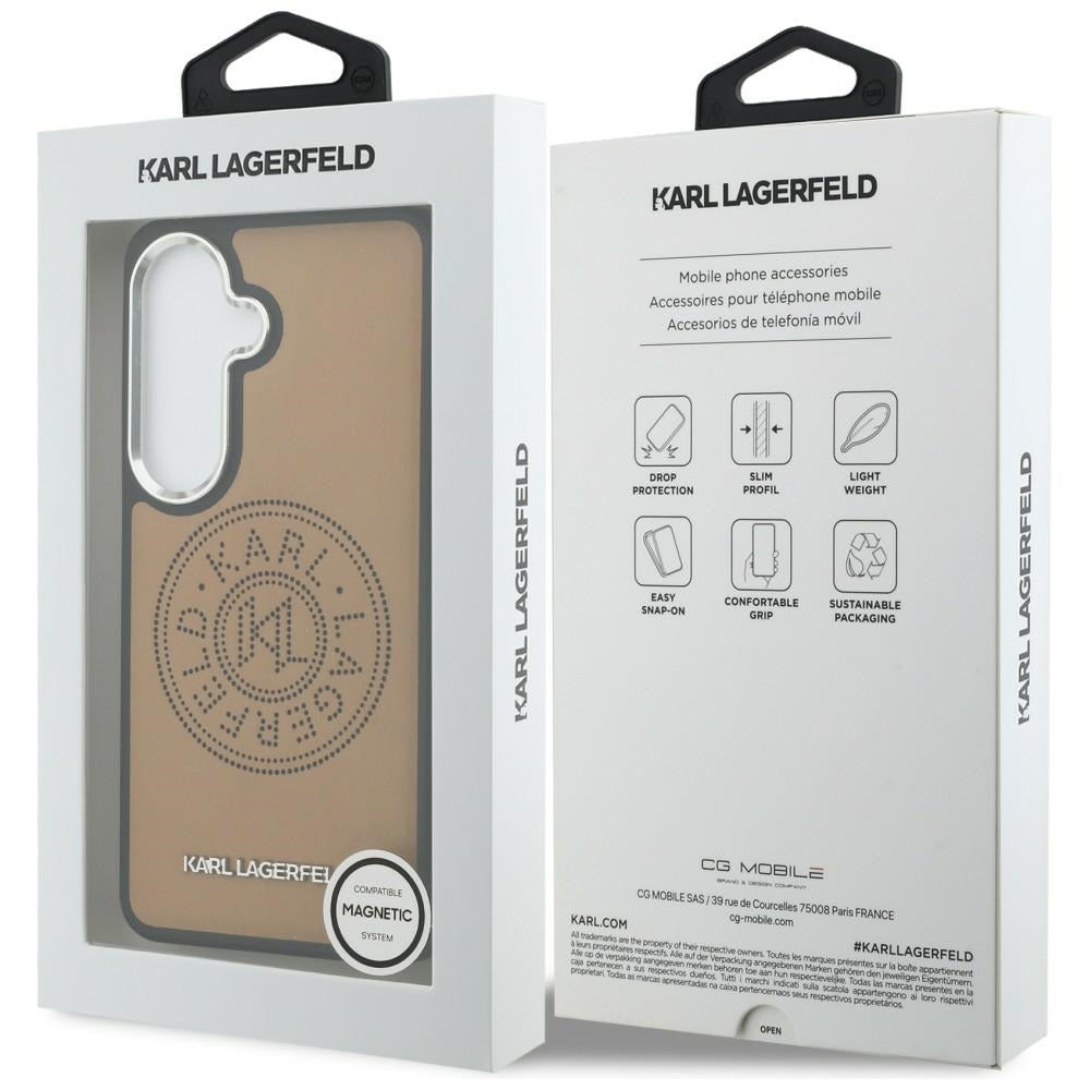 Futrola MagSafe za Samsung Galaxy S26 S942, Karl Lagerfeld, Karl Round Point Logo, Braon