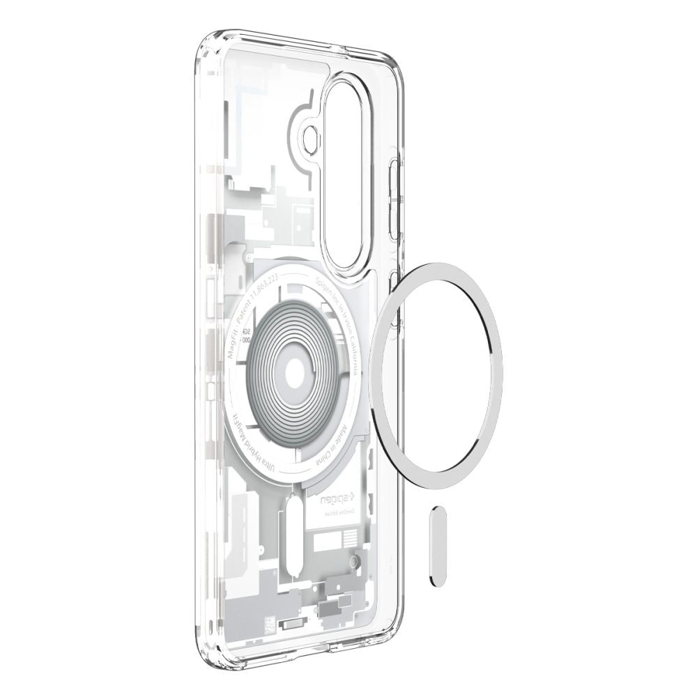 Husa MagSafe za Samsung Galaxy S26 S942, Spigen, Ultra Hybrid Zero One, Bela ACS10737