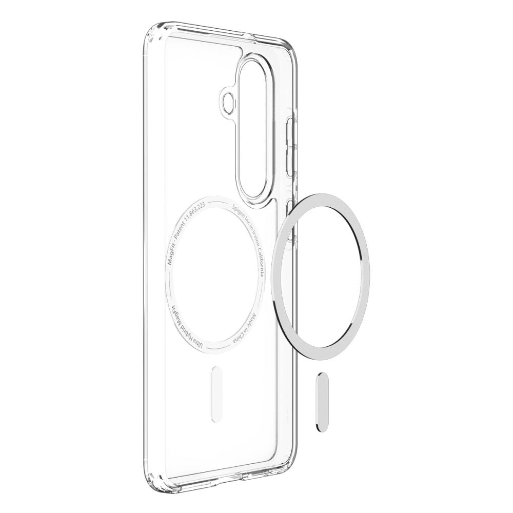 Husa MagSafe za Samsung Galaxy S26 S942, Spigen, Ultra Hybrid, Transparentna Bela ACS10734