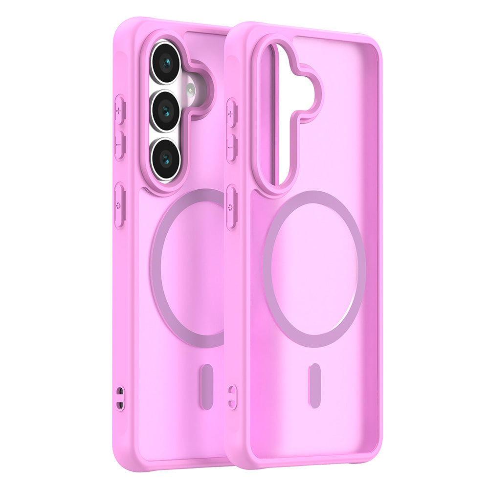 Futrola MagSafe za Samsung Galaxy S26 S942, Techsuit, HaloFrost II, Roze