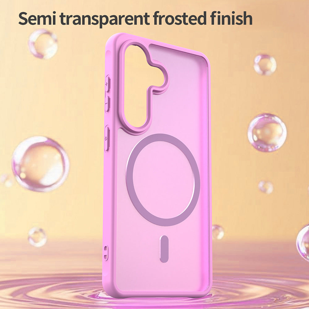 Futrola MagSafe za Samsung Galaxy S26 S942, Techsuit, HaloFrost II, Roze