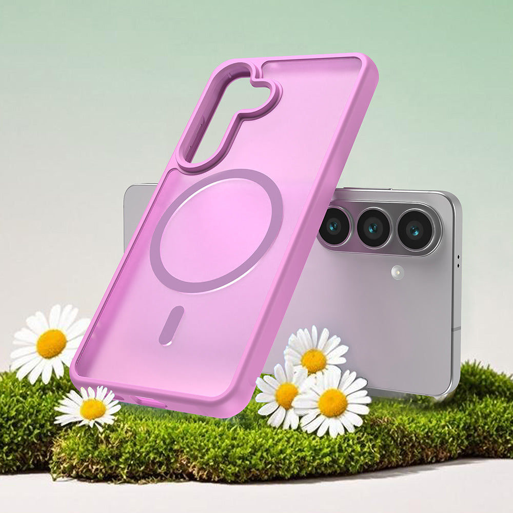 Futrola MagSafe za Samsung Galaxy S26 S942, Techsuit, HaloFrost II, Roze
