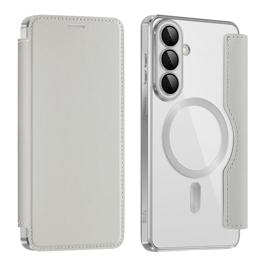 Futrola MagSafe za Samsung Galaxy S26, Techsuit, SmartMag Book, Siva