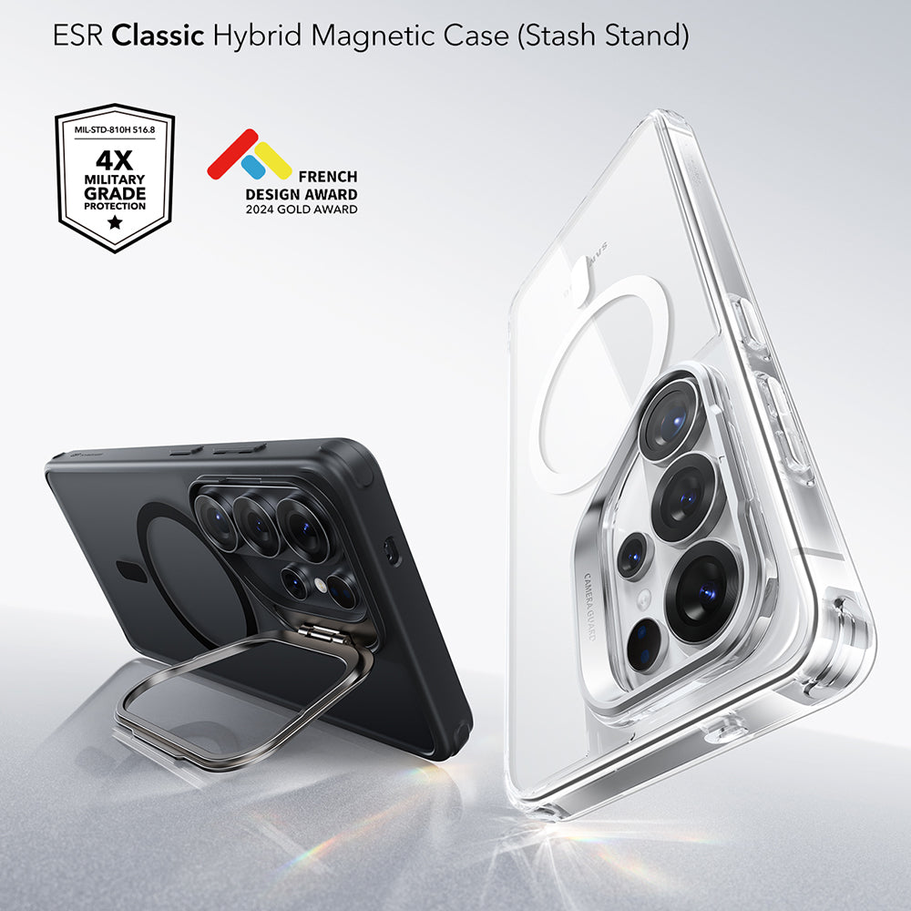Husa MagSafe za Samsung Galaxy S26 Ultra S948, ESR, Classic Hybrid Kickstand, Crna Satinirana
