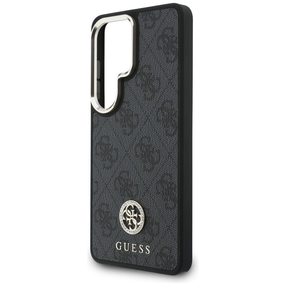 Futrola MagSafe za Samsung Galaxy S26 Ultra S948, GUESS, 4G Big Rhinestone Triangle Strap, Crna