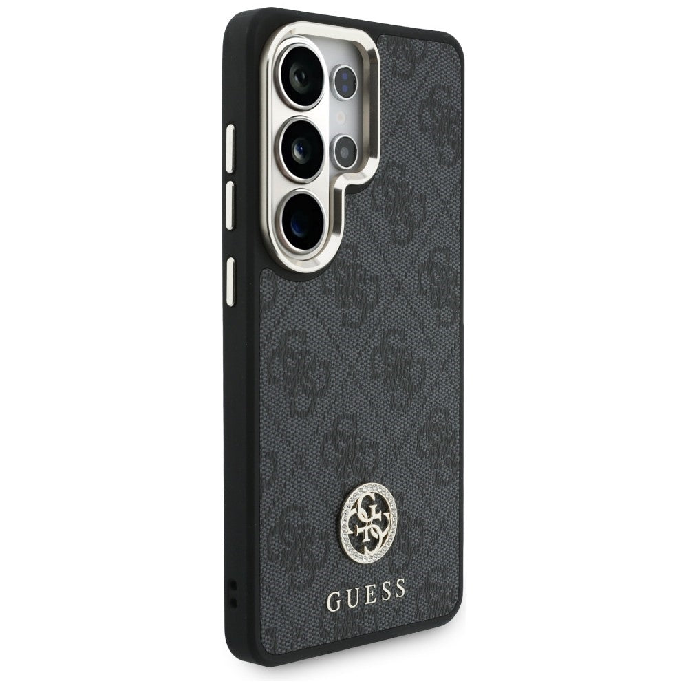 Futrola MagSafe za Samsung Galaxy S26 Ultra S948, GUESS, 4G Big Rhinestone Triangle Strap, Crna