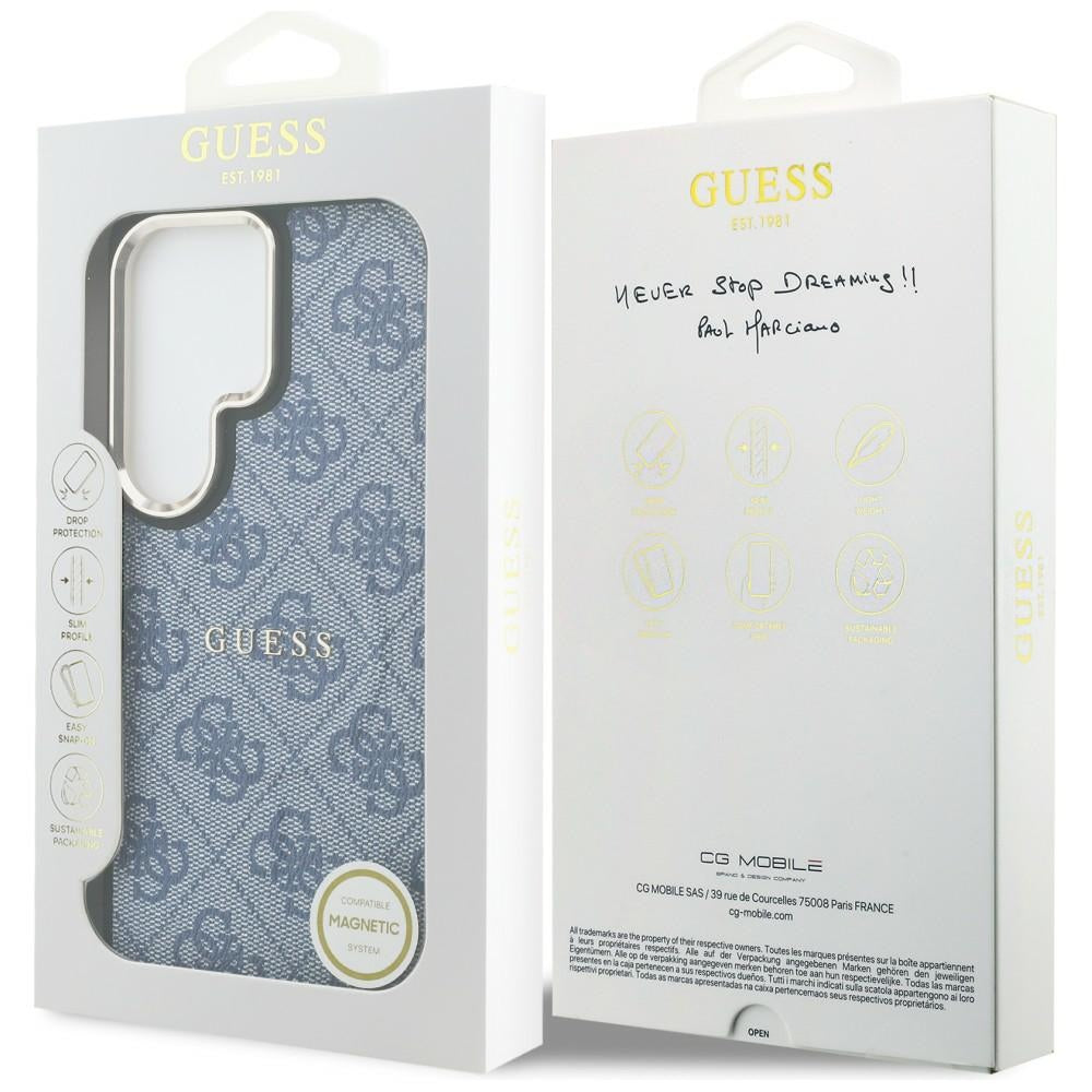 Futrola MagSafe za Samsung Galaxy S26 Ultra S948, Guess, 4G Embossed Ring, Plava