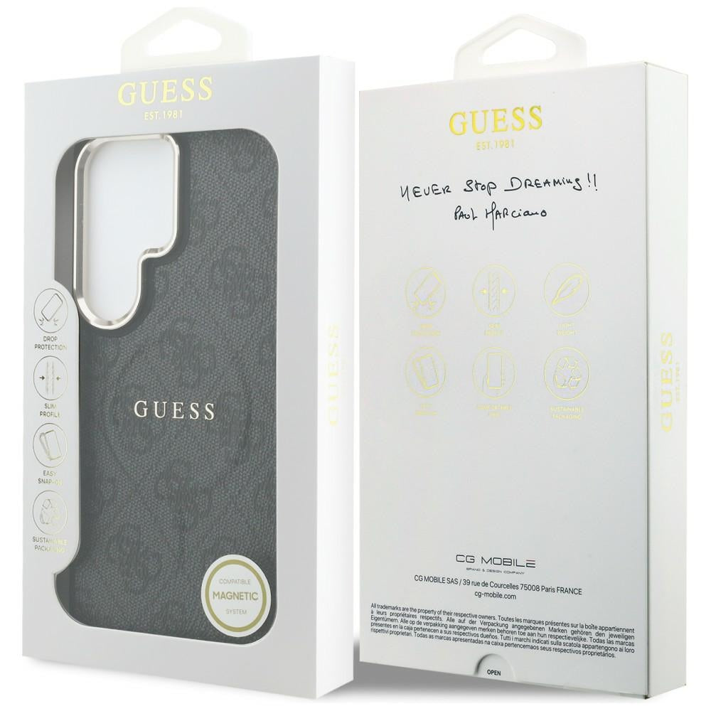 Futrola MagSafe za Samsung Galaxy S26 Ultra S948, Guess, 4G Embossed Ring, Crna