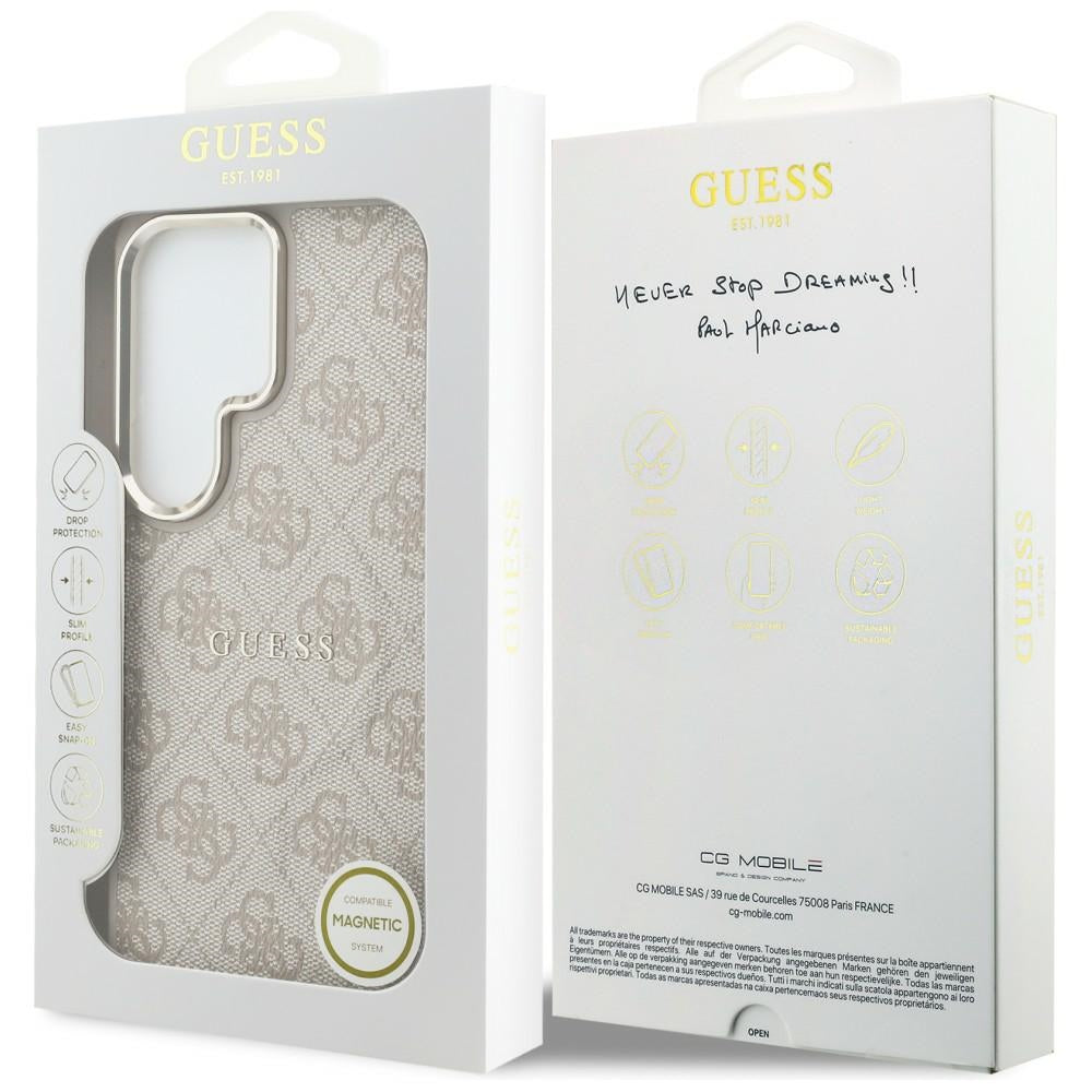 Futrola MagSafe za Samsung Galaxy S26 Ultra S948, Guess, 4G Embossed Ring, Roze