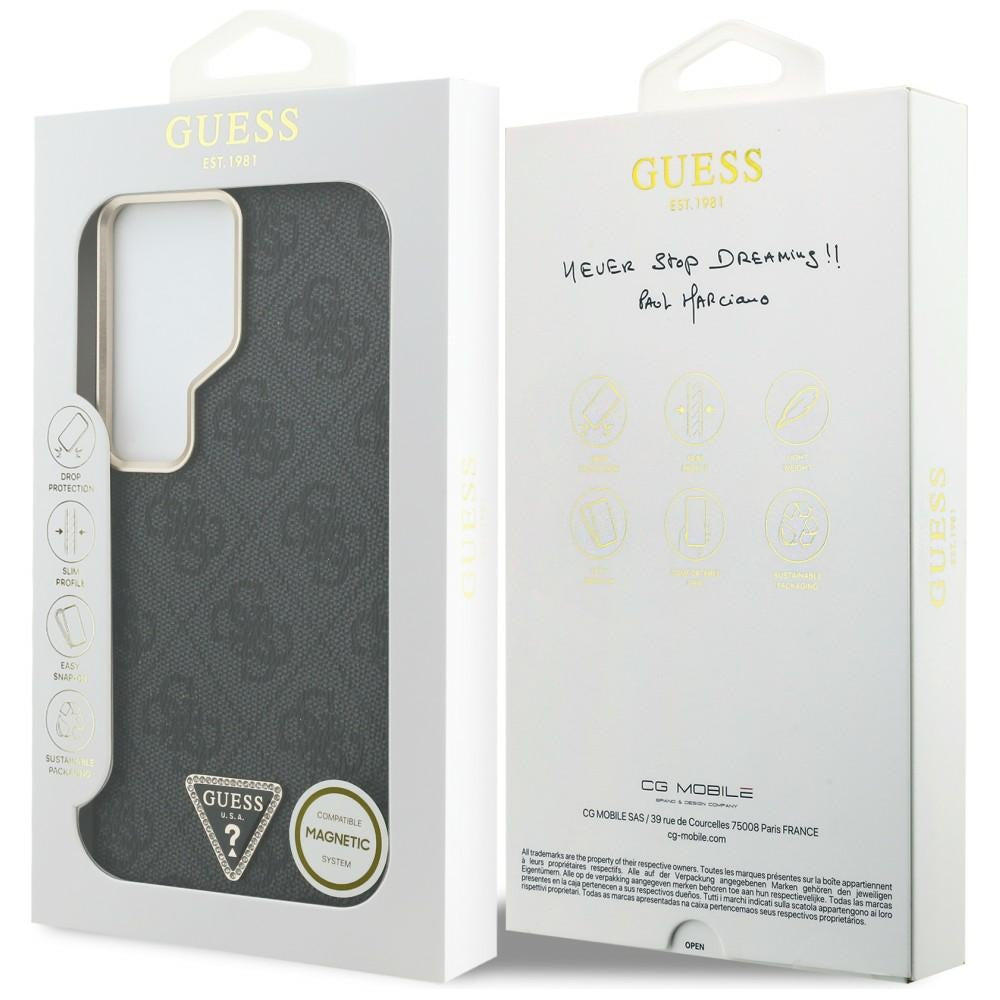 Futrola MagSafe za Samsung Galaxy S26 Ultra S948, Guess, 4G Triangle Logo, Crna