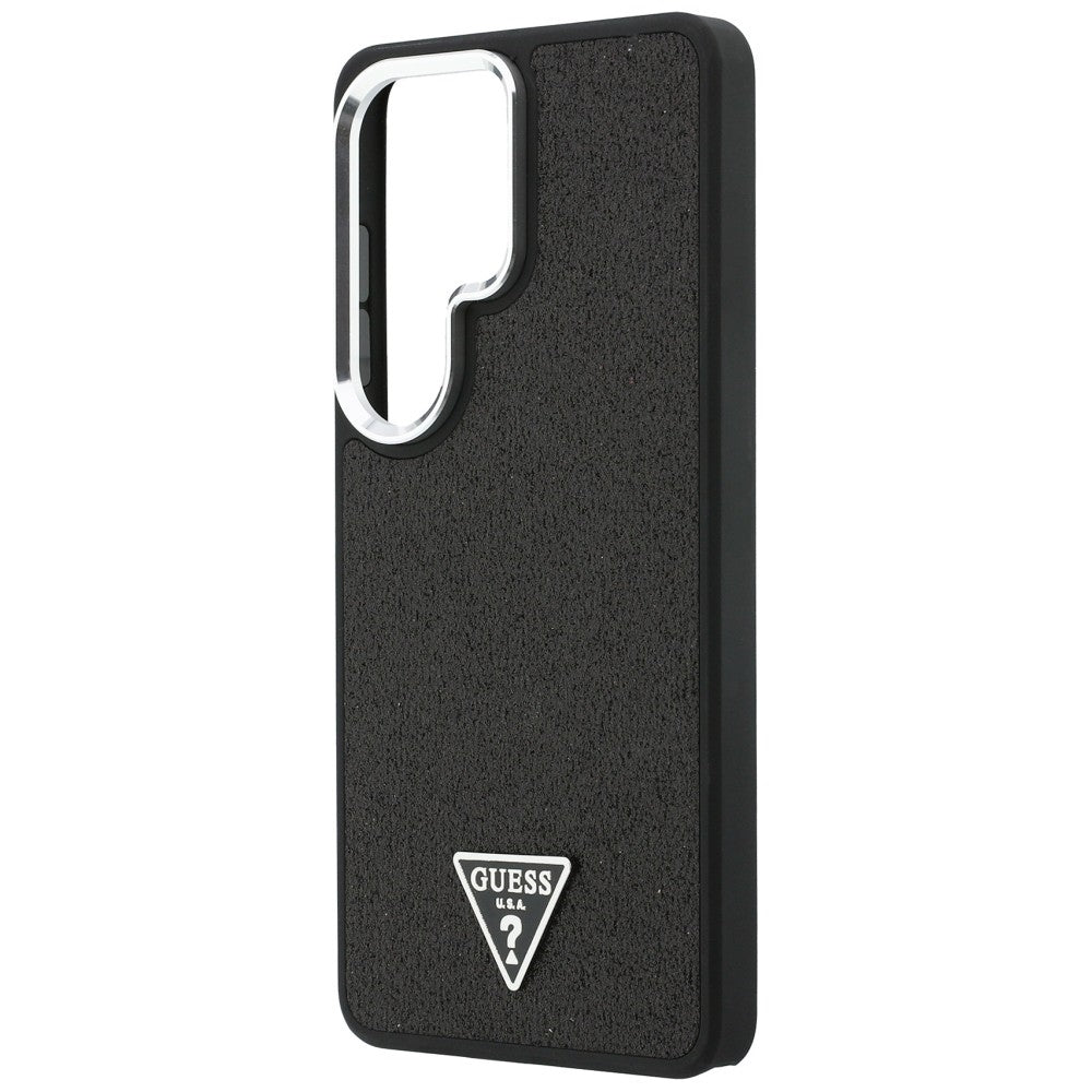 Futrola MagSafe za Samsung Galaxy S26 Ultra S948, Guess, Fixed Glitter Triangle Logo, Crna