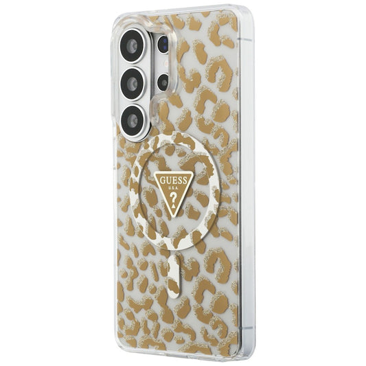 Futrola MagSafe za Samsung Galaxy S26 Ultra S948, Guess, IML Leopard Pattern, Braon