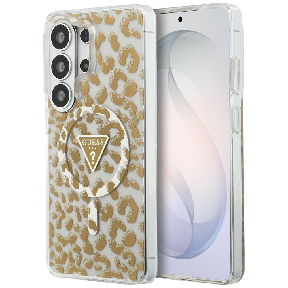 Futrola MagSafe za Samsung Galaxy S26 Ultra S948, Guess, IML Leopard Pattern, Braon