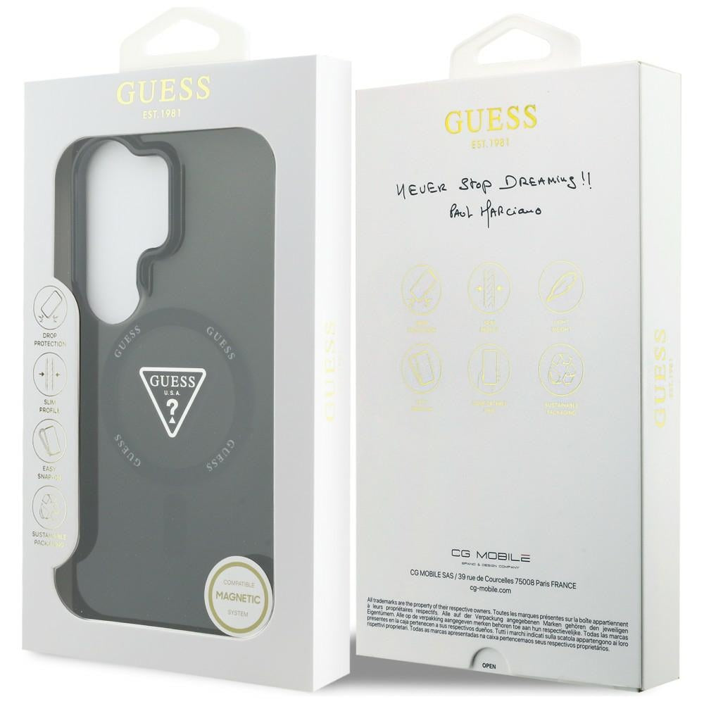 Futrola MagSafe za Samsung Galaxy S26 Ultra S948, Guess, IML Gradient Triangle Logo, Crna