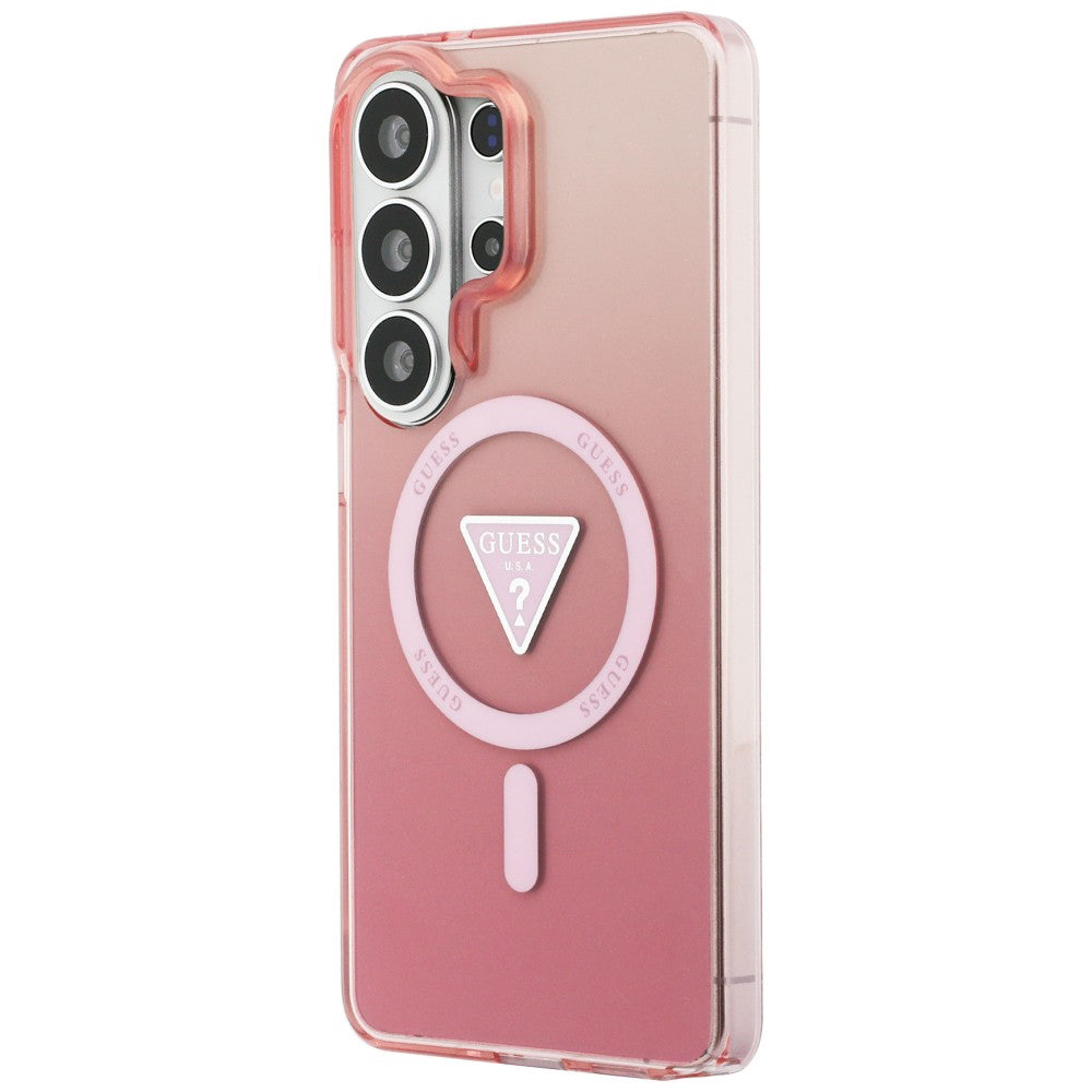 Futrola MagSafe za Samsung Galaxy S26 Ultra S948, Guess, IML Gradient Triangle Logo, Roze