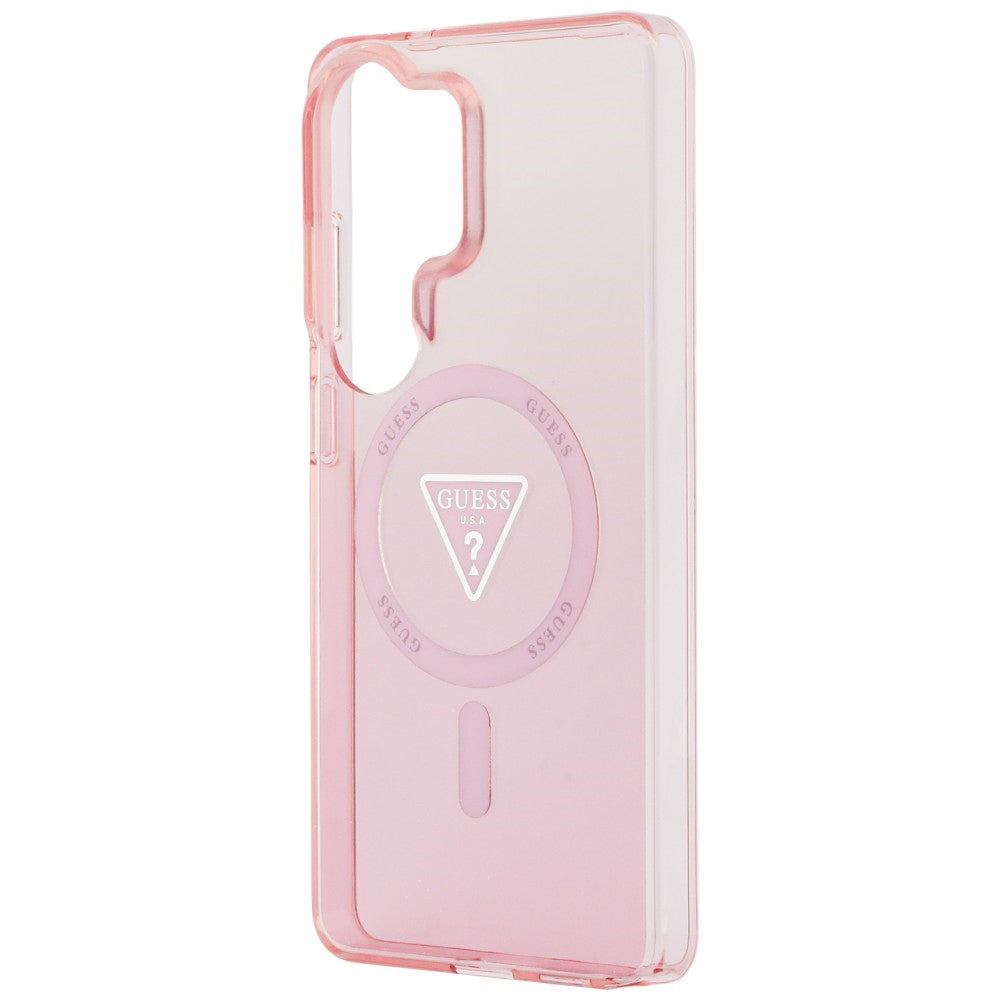 Futrola MagSafe za Samsung Galaxy S26 Ultra S948, Guess, IML Gradient Triangle Logo, Roze
