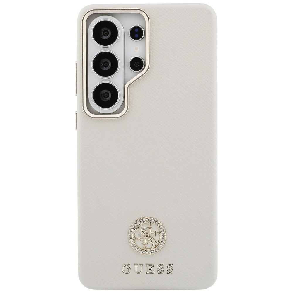 Futrola MagSafe za Samsung Galaxy S26 Ultra S948, Guess, Rhinestone Round Logo, Bež
