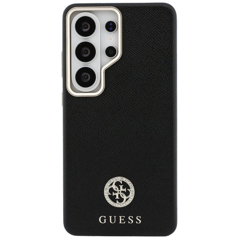 Futrola MagSafe za Samsung Galaxy S26 Ultra S948, Guess, Rhinestone Round Logo, Crna