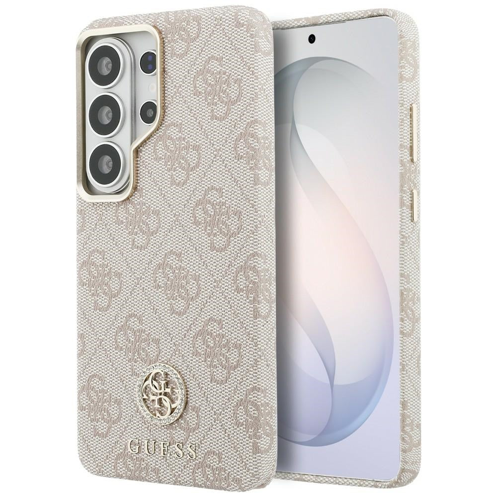 Futrola MagSafe za Samsung Galaxy S26 Ultra S948, Guess, Rhinestone Round Logo, Roze