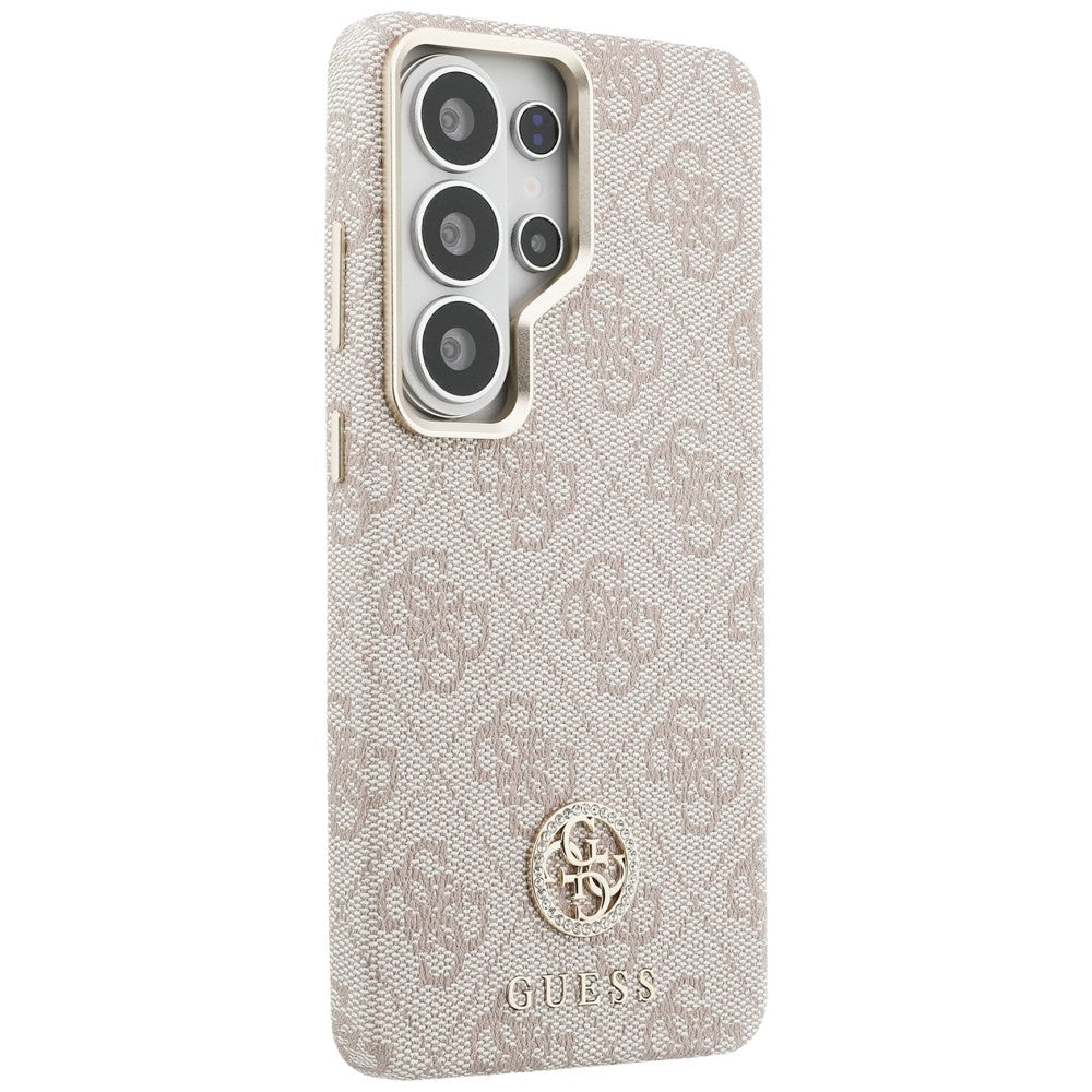 Futrola MagSafe za Samsung Galaxy S26 Ultra S948, Guess, Rhinestone Round Logo, Roze