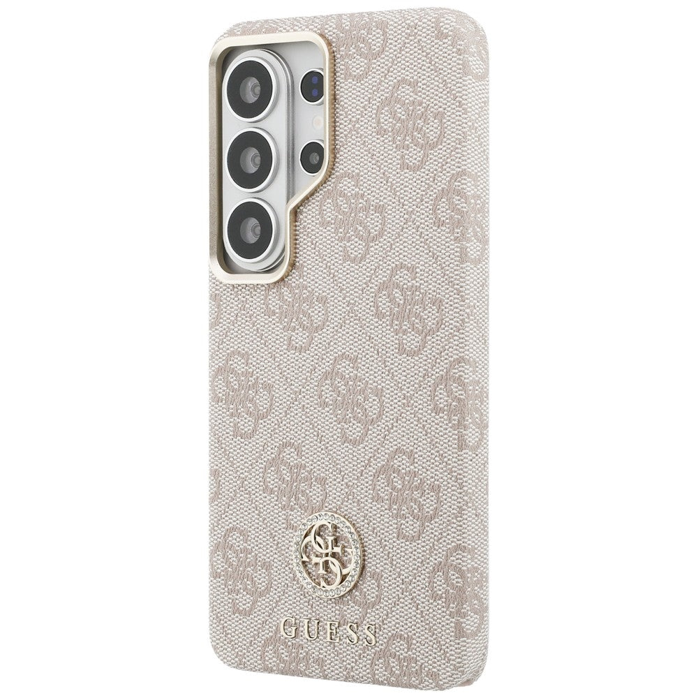 Futrola MagSafe za Samsung Galaxy S26 Ultra S948, Guess, Rhinestone Round Logo, Roze