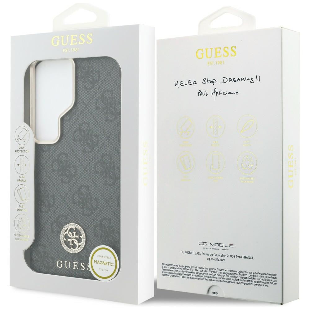 Futrola MagSafe za Samsung Galaxy S26 Ultra S948, Guess, Strass Round Logo, Crna