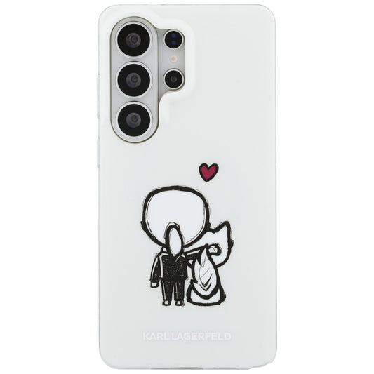 MagSafe futrola za Samsung Galaxy S26 Ultra S948, Karl Lagerfeld, IML Karl & Choupette Back Logo, Bela