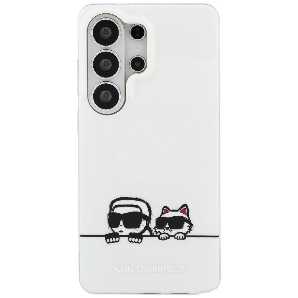Futrola MagSafe za Samsung Galaxy S26 Ultra S948, Karl Lagerfeld, IML Karl & Choupette Peekaboo Logo, Bela