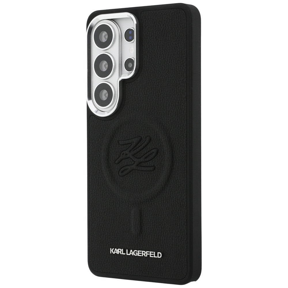 Futrola MagSafe za Samsung Galaxy S26 Ultra S948, Karl Lagerfeld, Initial Logo Debossed, Crna