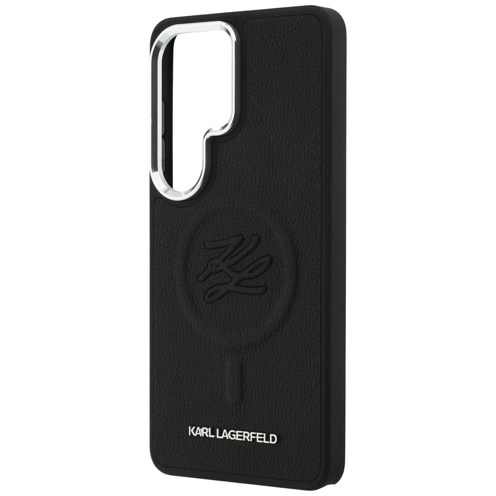 Futrola MagSafe za Samsung Galaxy S26 Ultra S948, Karl Lagerfeld, Initial Logo Debossed, Crna